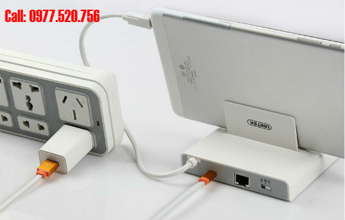 Hub Micro USB ra 3 cổng USB 2.0 + 1 công LAN Fast Ethernet OTG Dock Y-2175